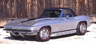 1967 Corvette Sting Ray 427 convertible - Silver Pearl on Black - Connossieur's Edition - Limited edition 99 pieces, Item #FM-S11MM99