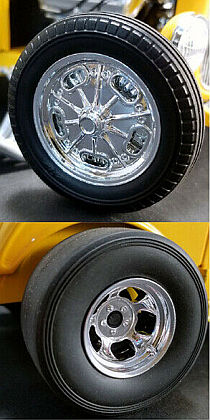 Polished Drag alloy wheels • Black Wall Tires • #A1805015W