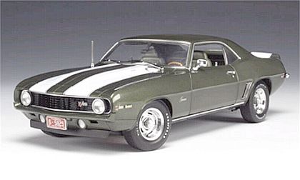 1969 Camaro Z/28 - Fathom Green - White Stripes, Item #HW61-50635
