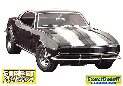 1968 Camaro RS Z/28 Streeet Stalkerz Sport Coupe, black with silver stripes. Item No. ED225A