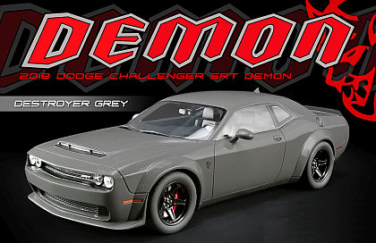 2018 Dodge Challenger SRT Demon • Destroyer Grey • #US007 • www.corvette-plus.ch