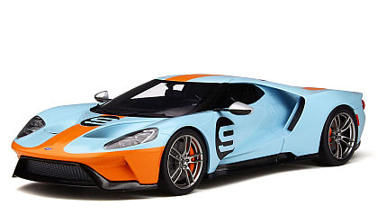 Gulf Ford GT #9 Heritage Edition • including FREE 1/64 scale Gulf Ford GT #9 model car • #GTs783 • www.corvette-plus.ch