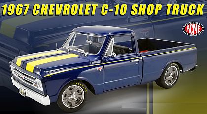 1967 Chevrolet C-10 Shop Truck • Blue with Yellow stripes • #A1807211B • www.corvette-plus.ch