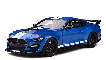 2020 Ford Shelby GT500 • Blue with White stripes • #GT268 • www.corvette-plus.ch