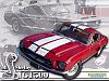 1968 Shelby Mustang G.T.500 candy apple red with white stripes, Item #ED702