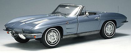1963 Corvette Sting Ray Convertible • Silver-Blue exterior Black interior • #AA71192