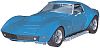 1969 Corvette Stingray Coupe &bul; Le Mans Blue • #CA4605