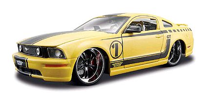 Mustang GT - Yellow with Black stripes - Item #MAI31324YE