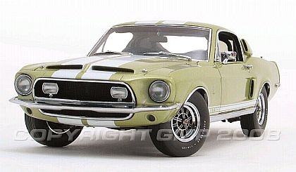 1968 Shelby G.T.500 Fastback, light green with white stripes, Item #G2403211