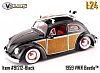 1959 VW Woody-Beetle with moon disc & Sufboard on roof, Item #JT91212BLK