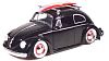 1959 VW Beetle with moon disc & Sufboard on roof, Item #JT91214BLK