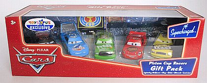 Piston Cup Racers Gift Pack Nitroade - The King - Chick - Lightning McQueen - Leak Less, Item #L4052