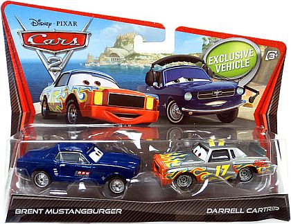 BRENT MUSTANGBURGER & DARRELL CARTRIP • 2-Pack • Disney/PIXAR CARS 2 • #V2834