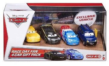 RACE DAY FAN • 4-car Gift Pack • Target exclusive • Disney/PIXAR CARS 2 • #Y7334