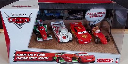 RACE DAY FAN • 4-car Gift Pack • Target exclusive • Disney/PIXAR CARS 2 • #Y8393