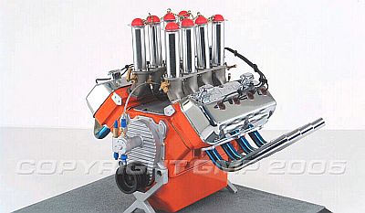 Hillborn injected HEMI Fire Power, 1:6 scale metal engine, Item No.G0603005