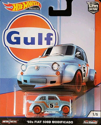 Gulf Fiat 500D Modificado #5 • HW GULF Car Culture Release • #HW-FYN57 • www.corvette-plus.ch