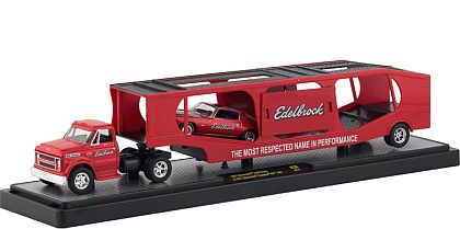Edelbrock 3-piece Hauler set • Chevrolet C-60 Truck & Car Hauler Trailer & Chevy Camarao SS • #M2-R361914 • www.corvette-plus.ch