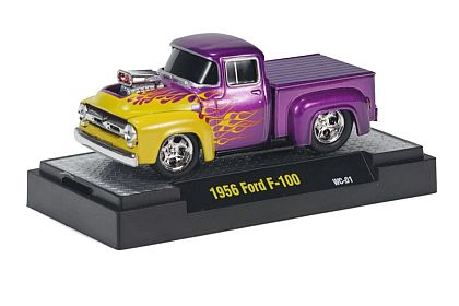 1956 Ford F-100 Truck • Metallic Purple with Yellow Blue Flames • #M2-82161WC01-1