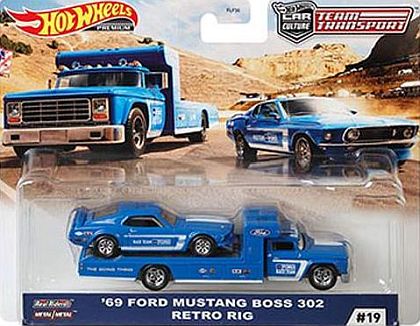 Hot Wheels Team Transport • Ford Mustang Boss 302 & Retro Rig • #HW-FLF56#19 • www.corvette-plus.ch