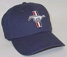 Mustang cap with Tri-Bar and Mustang logo, blue or black