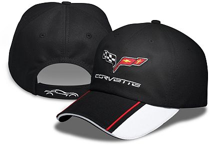 Corvette C6 Cap • Black/White • #C183c6