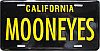 California MOONEYES Lic.Plate • Black/Yellow • #MLP018