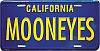 California MOONEYES Lic.Plate • Blue/Yellow • #MLP019
