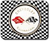 Corvette Computer Mouse Pad • C1 Emblem on Checker • #MPC1chk