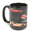 Corvette Mug • with C3 Corvettes & Emblems • Black • #Mug1283