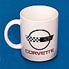 Corvette Mug • C4 Emblem • White • #Mug32317