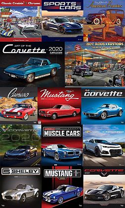 Wand Kalender 2020 • Wall Calendar 2020 • Pin-Up, Corvette, Hot Rod, Camaro, Shelby, Mustang • www.corvette-plus.ch