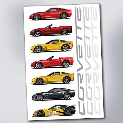 2010 Corvette Family Print • 2010 Corvette Family Poster • #XP783