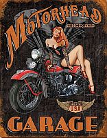 Motorhead Garage Wheathered Tin Sign • #BI1628TS