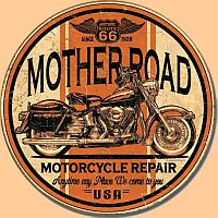 US66 Motherroad Wheathered Tin Sign • #BI1697TS