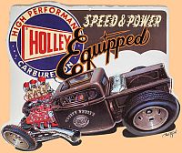 High Performance HOLLEY Carburetors • Embossed Tin Sign • #HR1230261TS