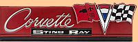 Corvette Sting Ray Coupe Die Cut Tin Sign • Embossed Tin Sign • #VE1006923TS