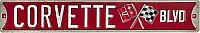 Corvette Blvd Die Cut Tin Sign • Embossed Tin Sign • #VE1117670TS