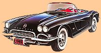 Corvette Convertible Die Cut Tin Sign • Embossed Tin Sign • #VE5207477TS
