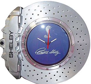 SHELBY Brake Disk Clock with Shelby Cobra logo. Item #AA40019