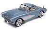 1956 Corvette convertible, blue on beige, Item #DM-1478