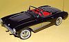 1957 Corvette convertible, black on red, Item #DM-1462