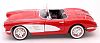 1958 Corvette convertible, red on black, Item #SOL-1201