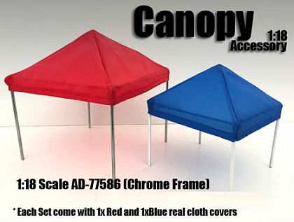 Canopy Diorama Set Chrome • 1/18 Scale Hobby Accessory miniature cars for sale • #AD77586