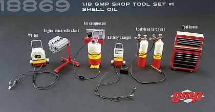 SHELL Oil Shop Tool Set #1 • 1/18 scale • #GMP18869