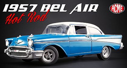 1957 Chevrolet Bel-Air Fuel-Injection Hot Rod Coupe • Blue/White • #A1807004