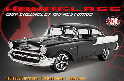 1957 Chevrolet 150 Resto Mod HOURGLASS • Black/Ivory • #A1807012 • www.corvette-plus.ch