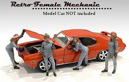 Retro-Female Mechanic Figurines • www.corvette-plus.ch