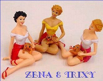 item# 166 or 167 or 168 Zena with dog Trixi