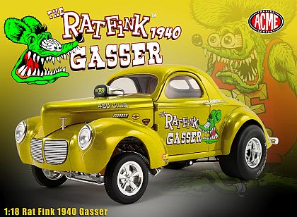 The Rat Fink 1940 Willy's Gasser • Gold • #A1800919 • www.corvette-plus.ch